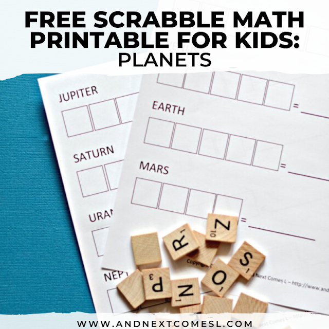 Scrabble math worksheets