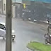 Vídeo mostra carro 'fechando' moto e causando acidente na zona Norte; veja