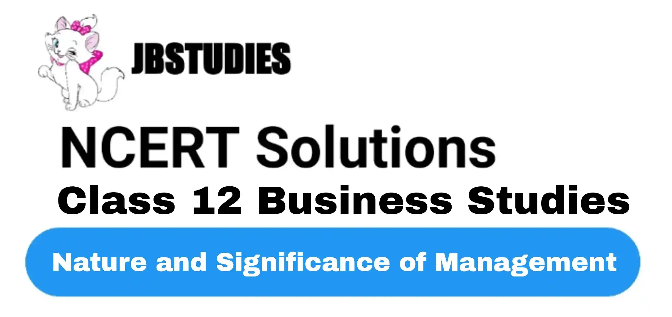 Solutions Class 12 Business Studies Chapter -1 (Nature and Significance of Management)