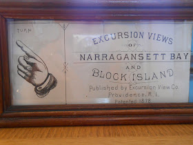 Another view of the scroll, advertising "Excursion Views of Narragansett Bay and Block Island."