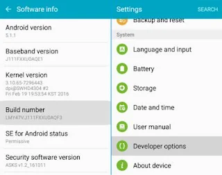 Developer option hp android