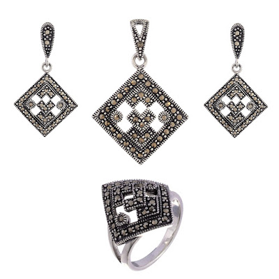 Marcasite Silver Pendants | divinejewelsindia