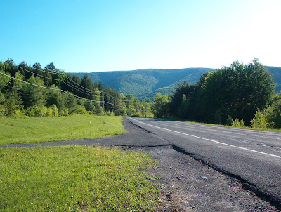 Catskills Park Route 214 looking at Hunter Mountain near Hunter, New York