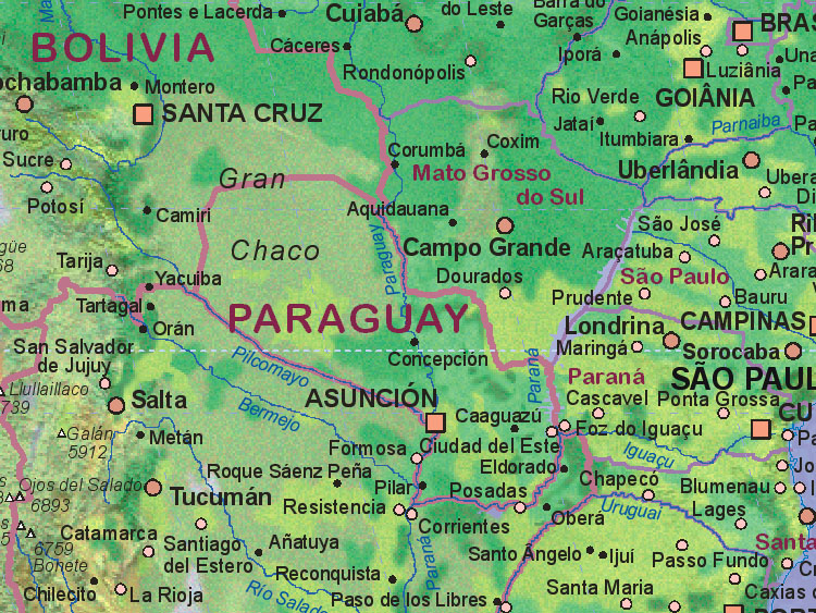 map of paraguay river. blank map of paraguay. map of paraguay river.