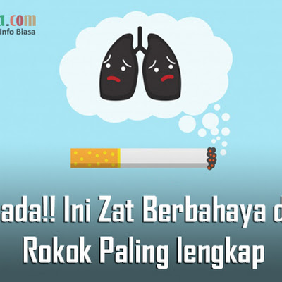 Waspada!! Ini Zat Berbahaya dalam Rokok Paling lengkap