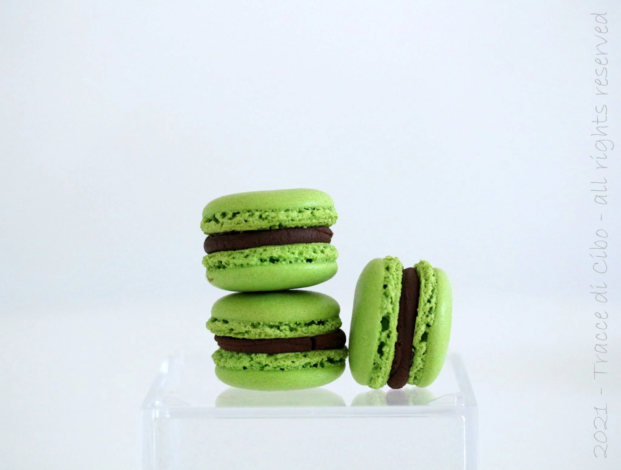 macaron after eight, menta e cioccolato