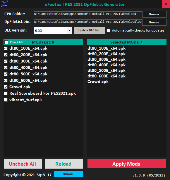 PES 2017 DPFILELIST GENERATOR V1.8 - PES 2017 Gaming WitH TR in 2023