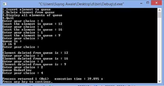 C Program to implement Queue Operations using Array | SlashMyCode