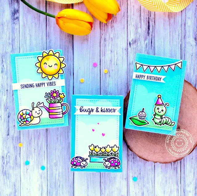 Sunny Studio Stamps: Garden Critters Card by Vanessa Menhorn (featuring Panda Party)