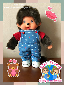 kiki monchhichi overalls dungarees salopette couture fait main handmade sewing doll