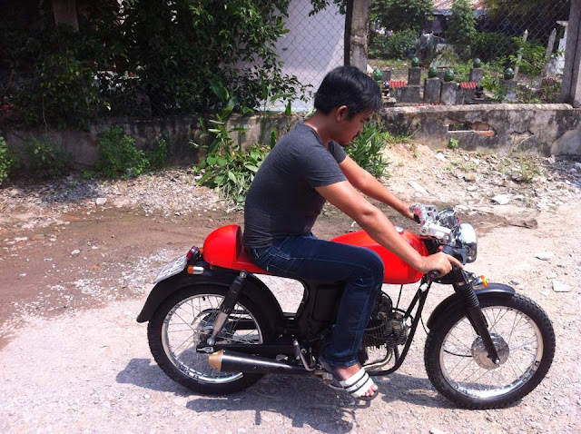 Foto Modifikasi Motor Honda CB Merah Jap Style Terbaru 2015