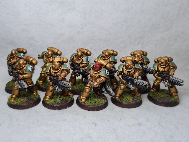 Aurora Knights space marines infurnus marines painted gold