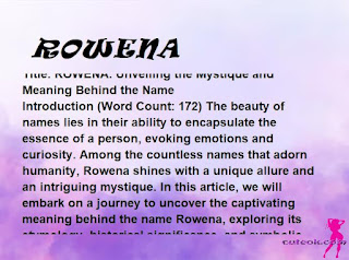 meaning of the name "ROWENA"