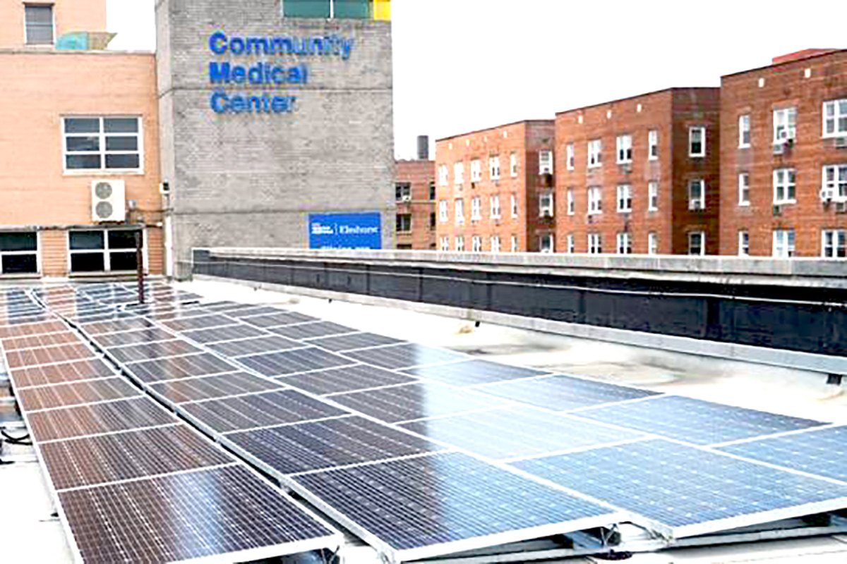 Elmhurst has become the first NYC hospital to install solar panels. -Photo NYCHHC