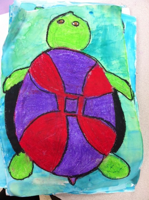 Mrs. Carroll's Crayons: 5th grade Oil Pastel and Watercolor Sea Turtles