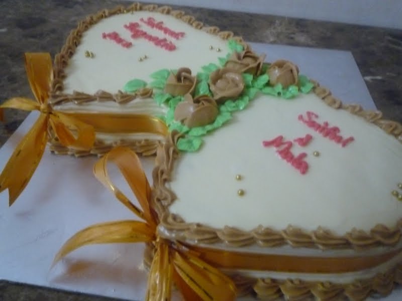 ~Liza's Yummy Cakes~: Kek double love untuk hantaran kahwin.