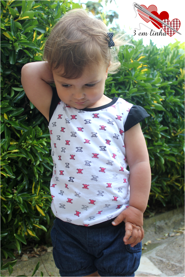 Girl's Tinley Tee Pattern by GYCT Designs, sizes 12month to 12yrs