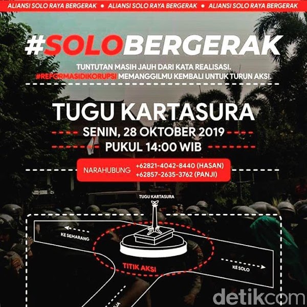 Massa #SoloBergerak Juga Akan Turun Jalan Tagih Perppu KPK Besok