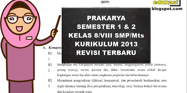 RPP Prakarya Kelas 8 SMP/Mts Kurikulum 2103 Revisi 2018