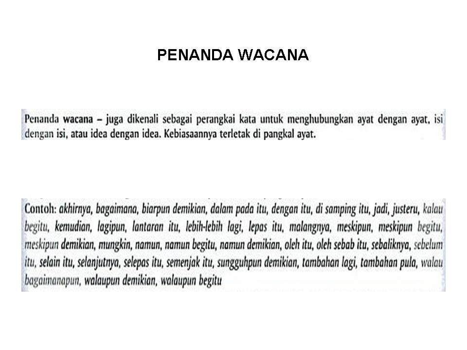 Bahasa Melayu Tingkatan 2: PENANDA WACANA