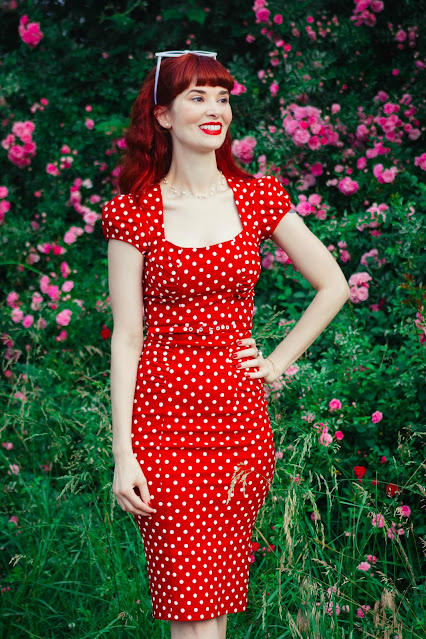 Celebrity Polka Dot Dress Red and White StopStaring