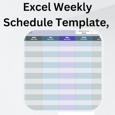 Excel Weekly Schedule Template