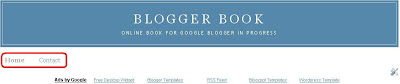 static blogger pages tabs below blog Header