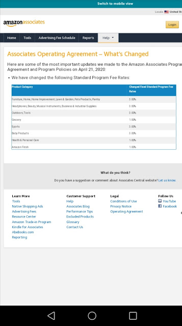 Amazon affiliate program product | Fee Rate has been changed !!(2020)-pkresearcher