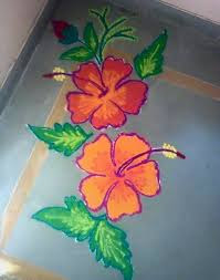 Simple Flower Rangoli Patterns