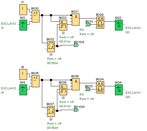 Programación LOGO de Siemens  Maestro Esclavo  Control lámparas de dos habitaciones  Práctica 29