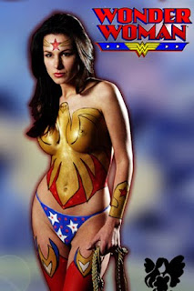 Wonder Women Body  Painting Pictures