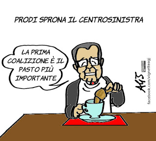 prodi, pd, coalizione di centrosinistra, politica, elezioni, satira, vignetta