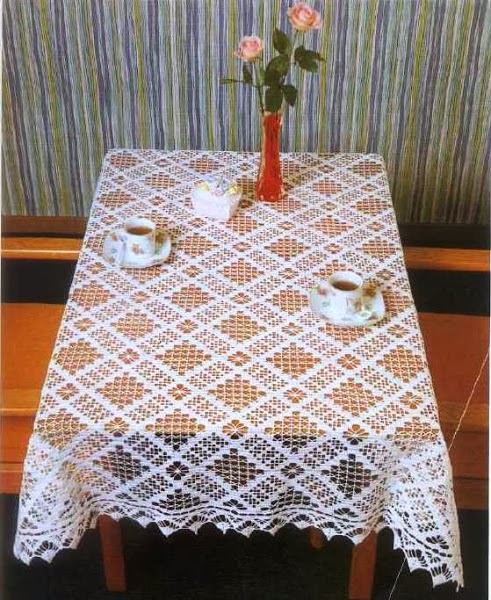 Crochet: Tablecloths square and rectangular