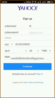 cara daftar email yahoo lewat hp