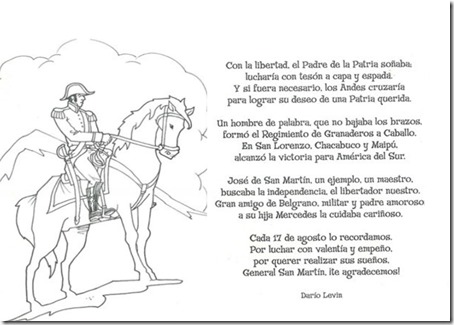 Dibujos de San Martín para pintar 1