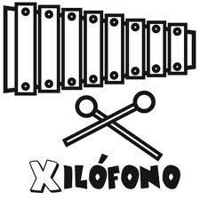 Xilófono para colorear