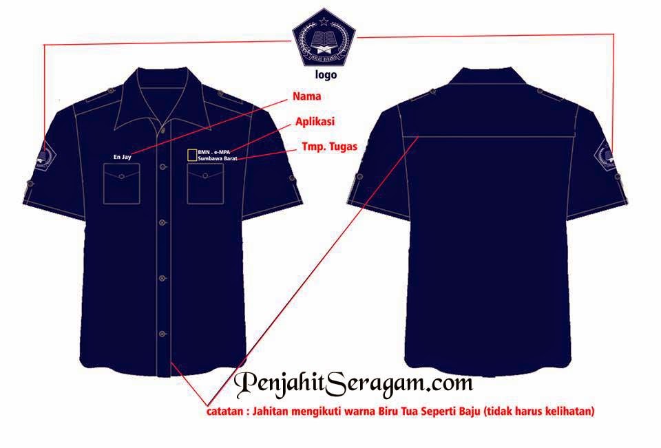Desain Baju  Seragam untuk Depag Wilayah Sumbawa Besar 