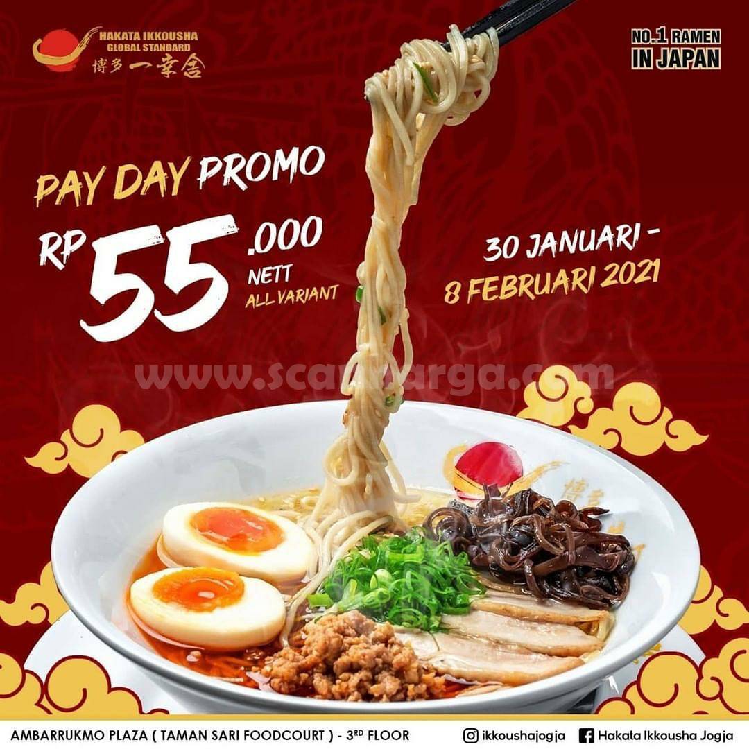 Promo Hakata Ikkousha Payday - Semua menu hanya Rp 55.000 nett