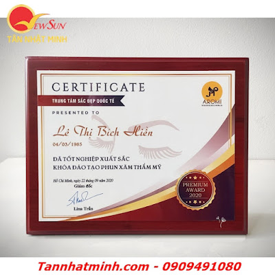 đặt sản xuất bảng vinh danh