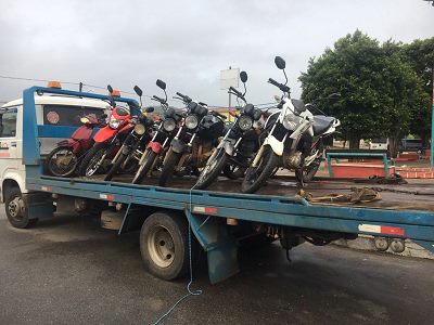 MOTOS APREENDIDAS PELA OPERAÇÃO SATURAÇÃO EM ESTRELA DE ALAGOAS