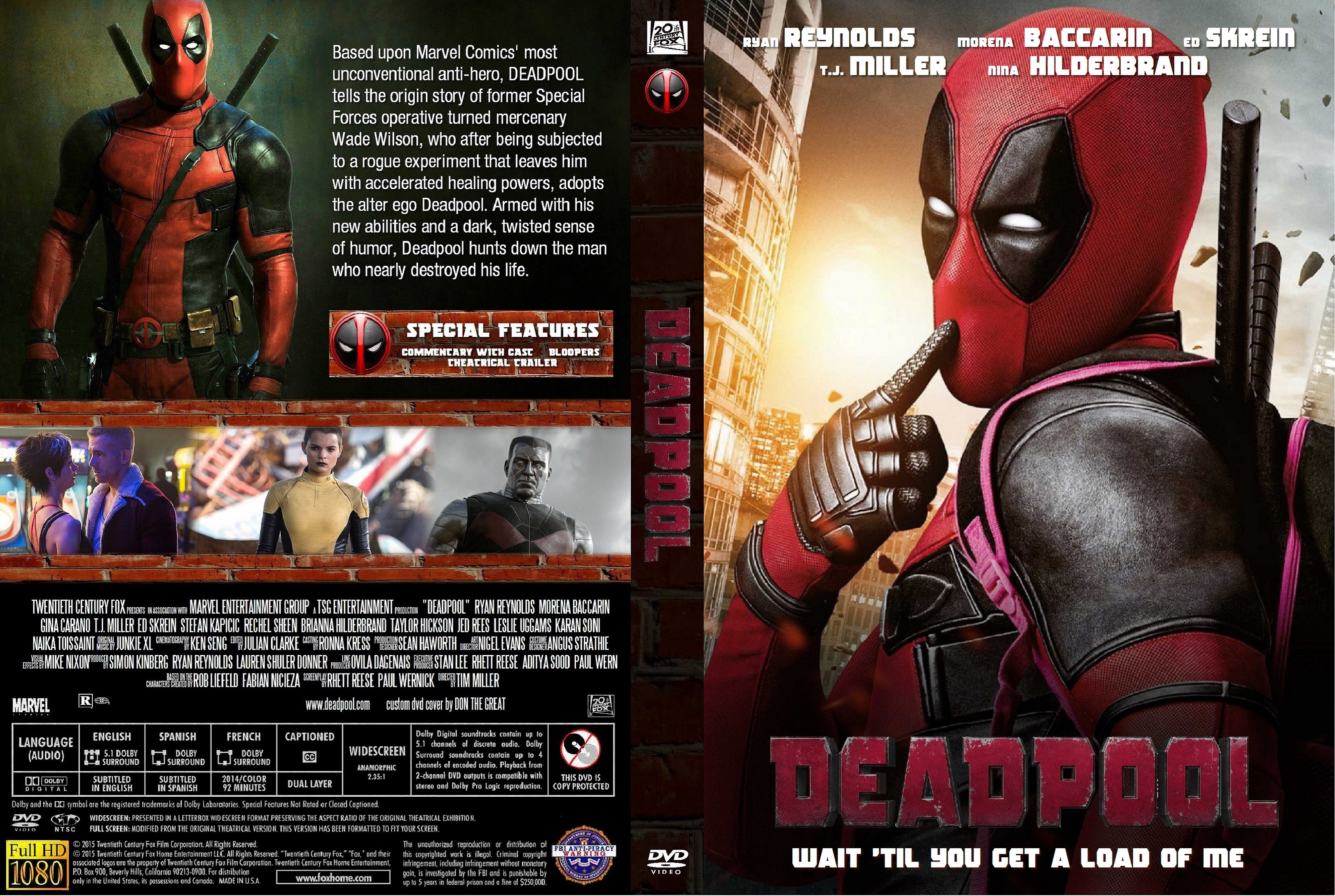 Deadpool DVD Cover - Cover Addict - DVD, Bluray Covers and 