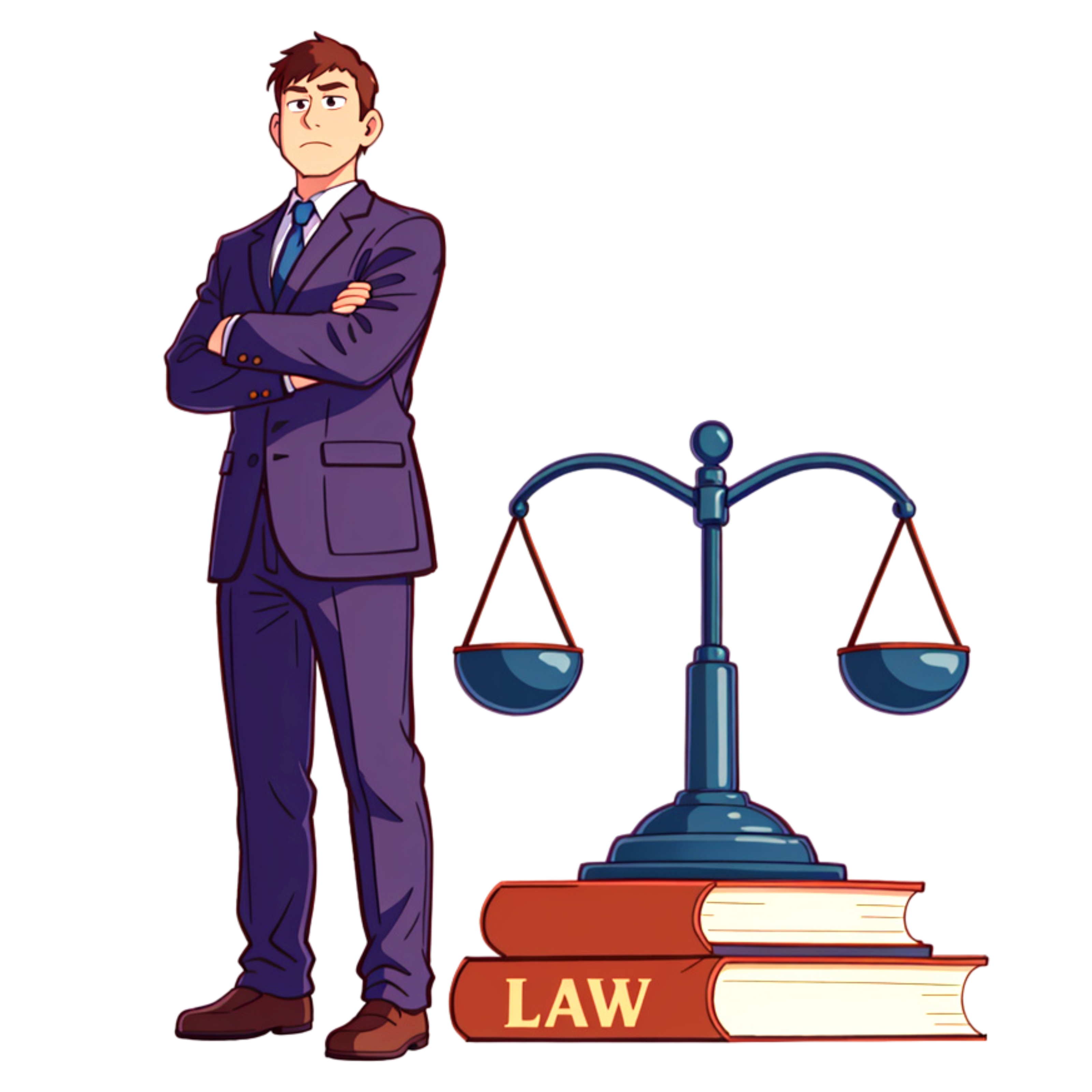 Lawyer cartoon character