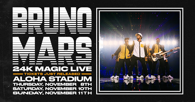 Bruno Mars’ 24k Magic World Tour Releases Additional Tickets For All Three Previously Sold Out Aloha Stadium Shows