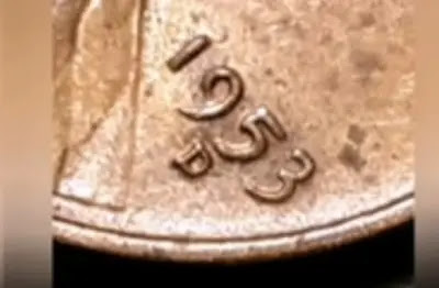 Moneda de 1 centavo americano de 1953