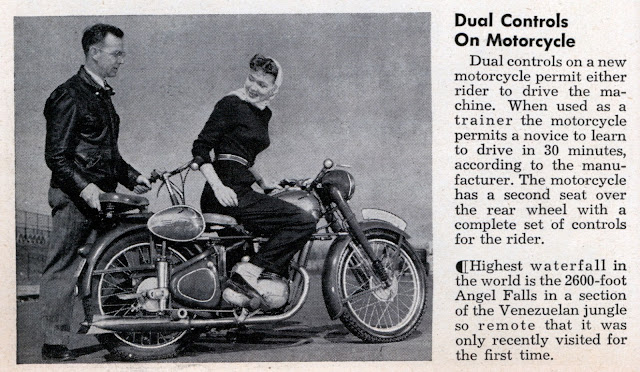 Dual Controls On Motorcycle (Sep, 1949) | Jawa Training Motorcycle | Training Motorcycle