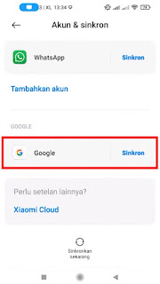 Pilih menu Google