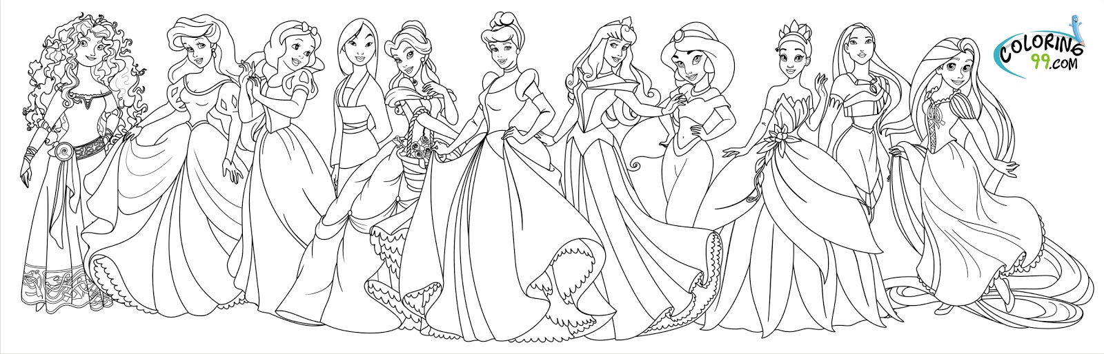 Fans Request Disney Princess With Merida From Brave Coloring Pages Minister Coloring