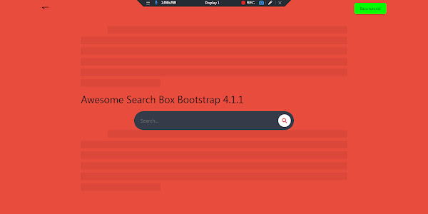 Bootstrap 4.1.1 - Awesome Search Box