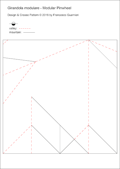 Origami CP, Girandola modulare - Modular Pinwheel by Francesco Guarnieri