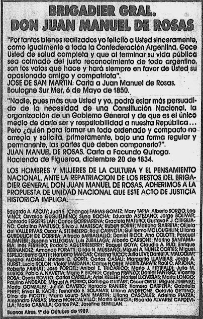 Diario La Prensa del 1° de octubre de 1989